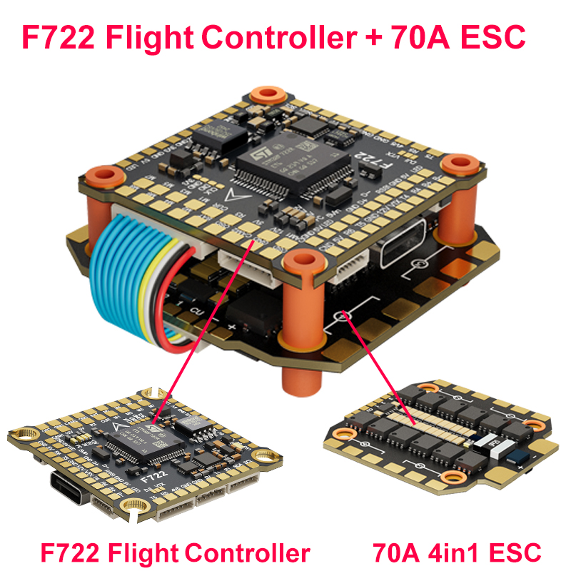 Drone Power Distribution Board - Контроллер полета DAKEFPV F722 60A Stack